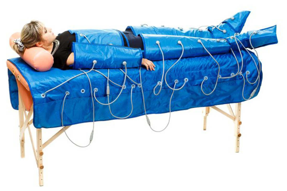 Masaje neumático en la máquina de presoterapia pr-801