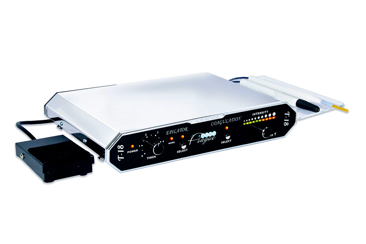 máquina de depilación por electrólisis y electrocoagulador t18 europe