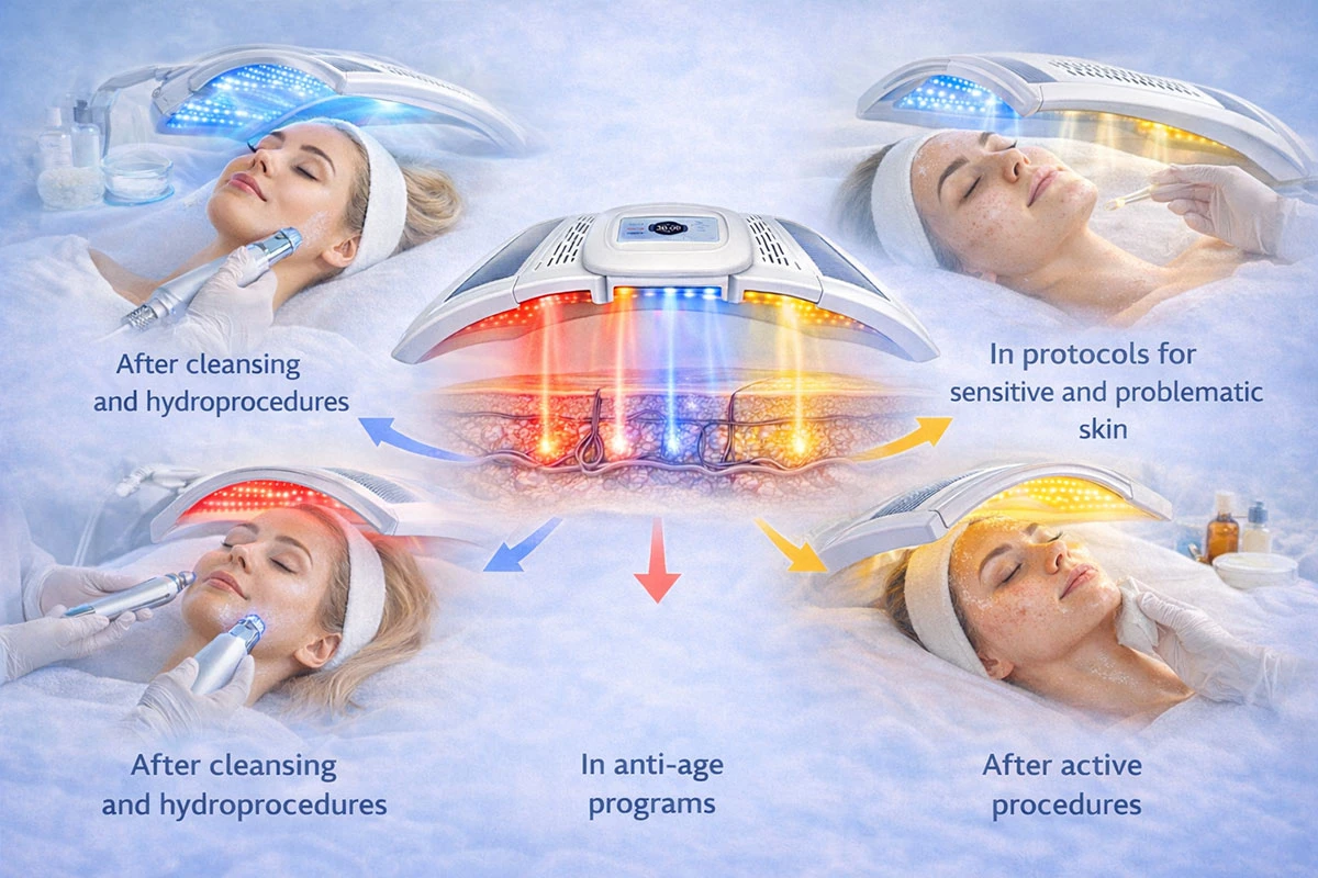 con qué procedimientos se combina la terapia LED