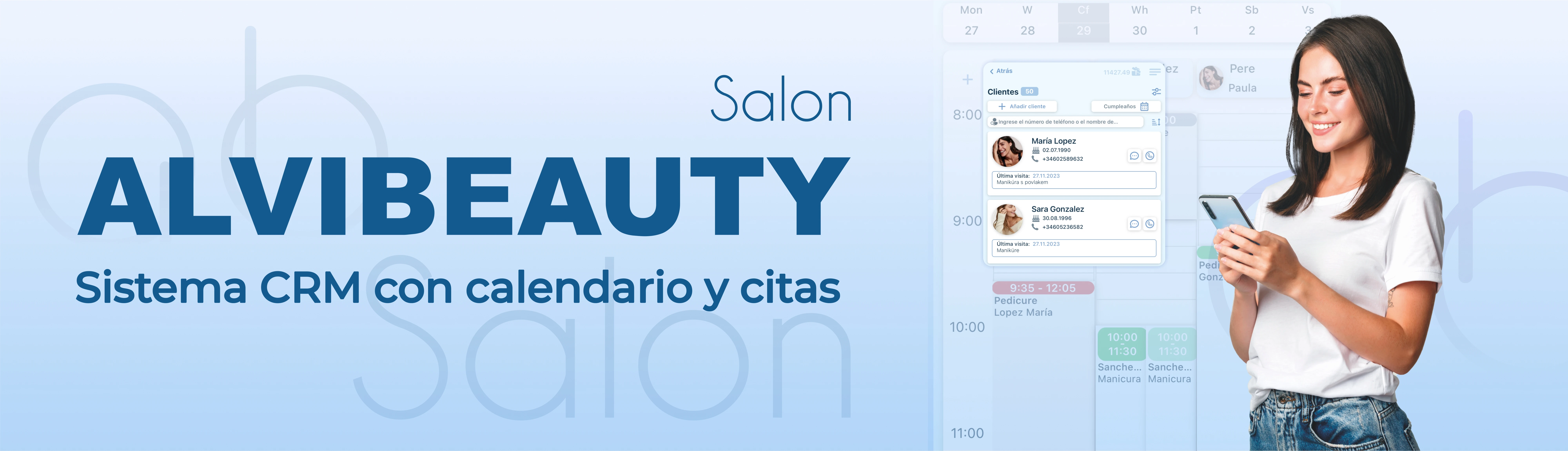 El sistema CRM para salones de belleza y maestros de belleza AlviBeauty Salon