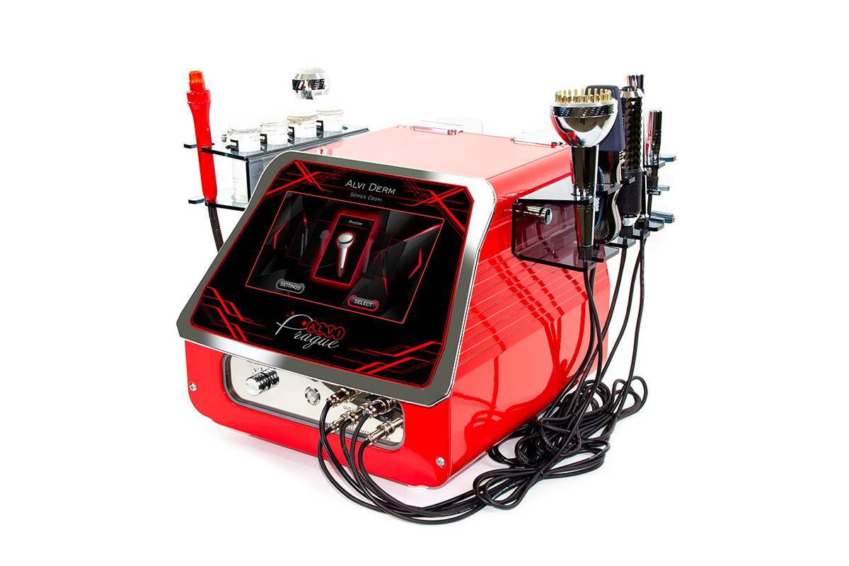 Máquina de hidrodermoabrasión AlviDerm rojo alvi prague